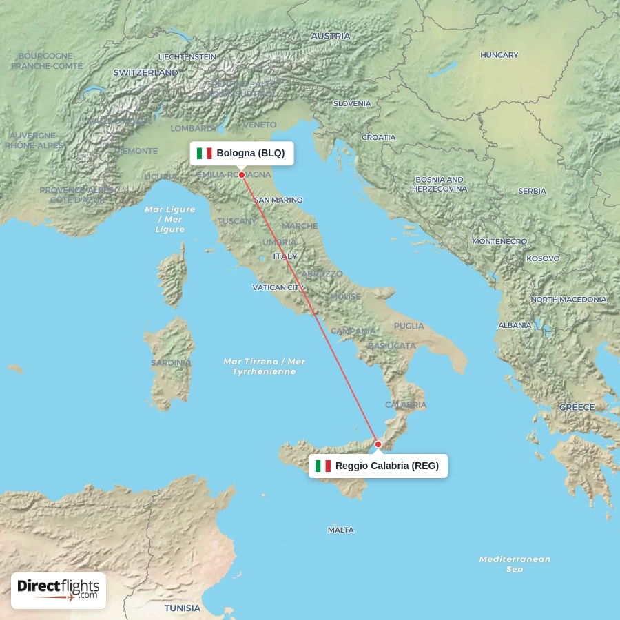 REG - BLQ route map