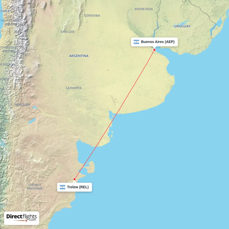 REL - AEP route map