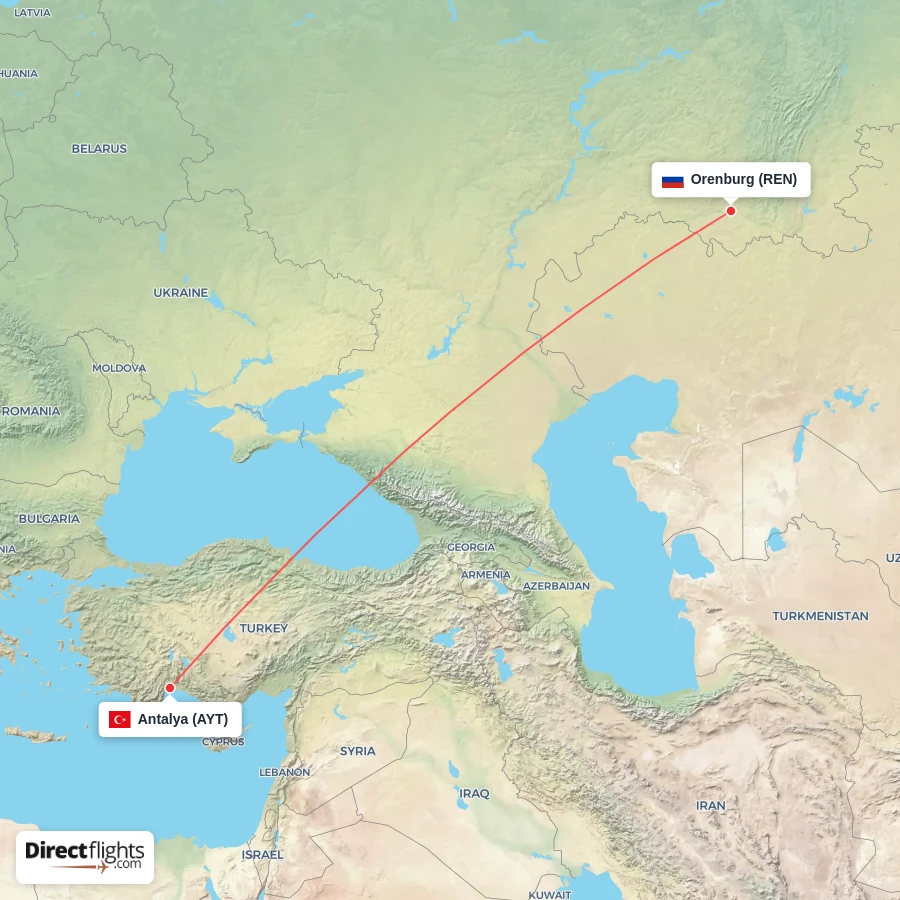 REN - AYT route map