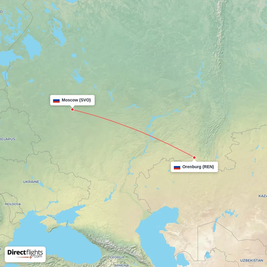 REN - SVO route map