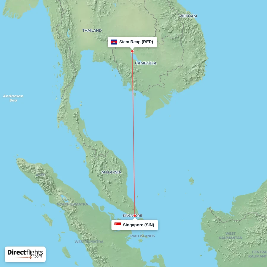 REP - SIN route map