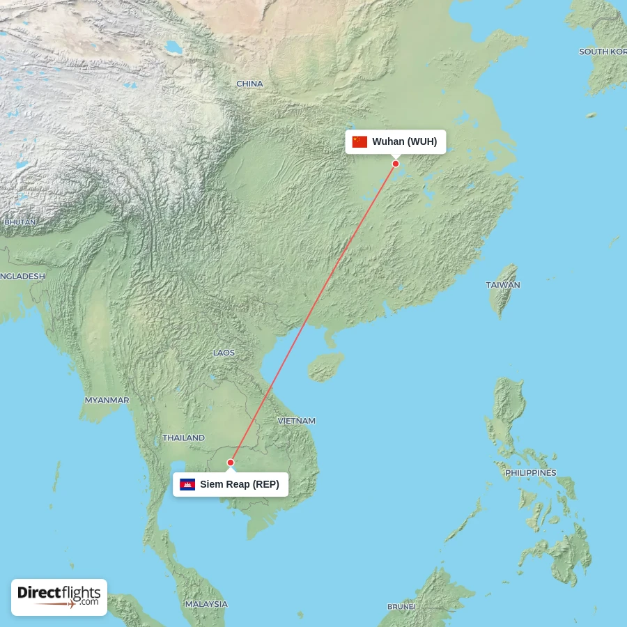REP - WUH route map