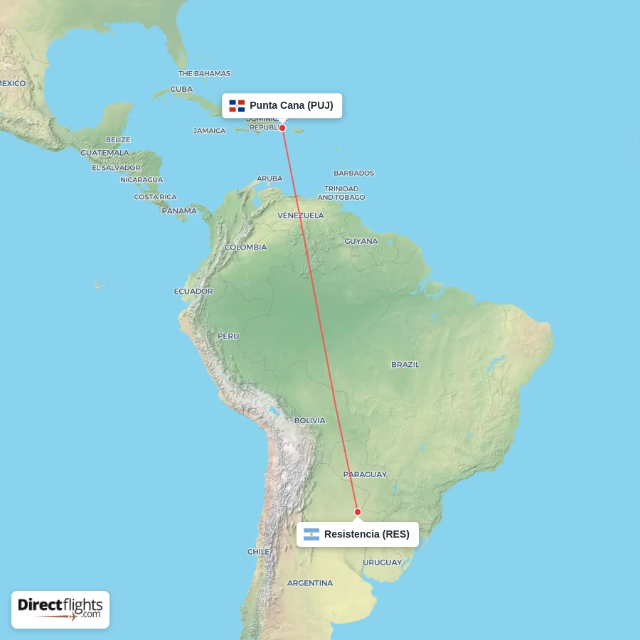 RES - PUJ route map
