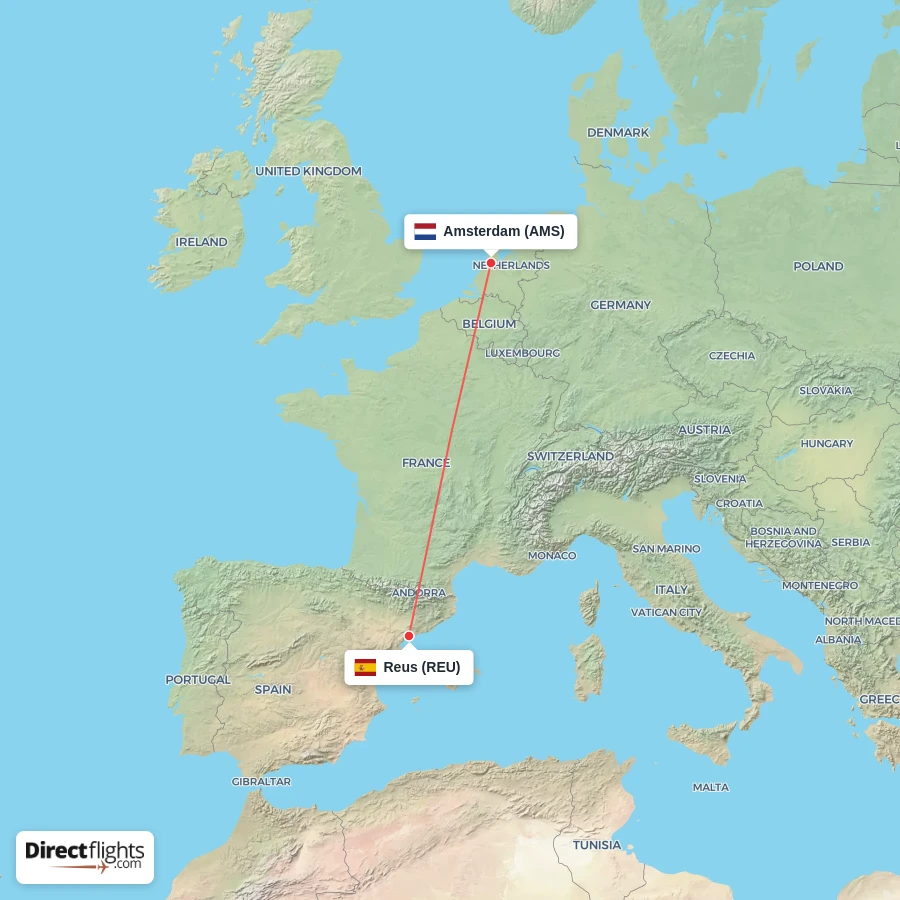 REU - AMS route map