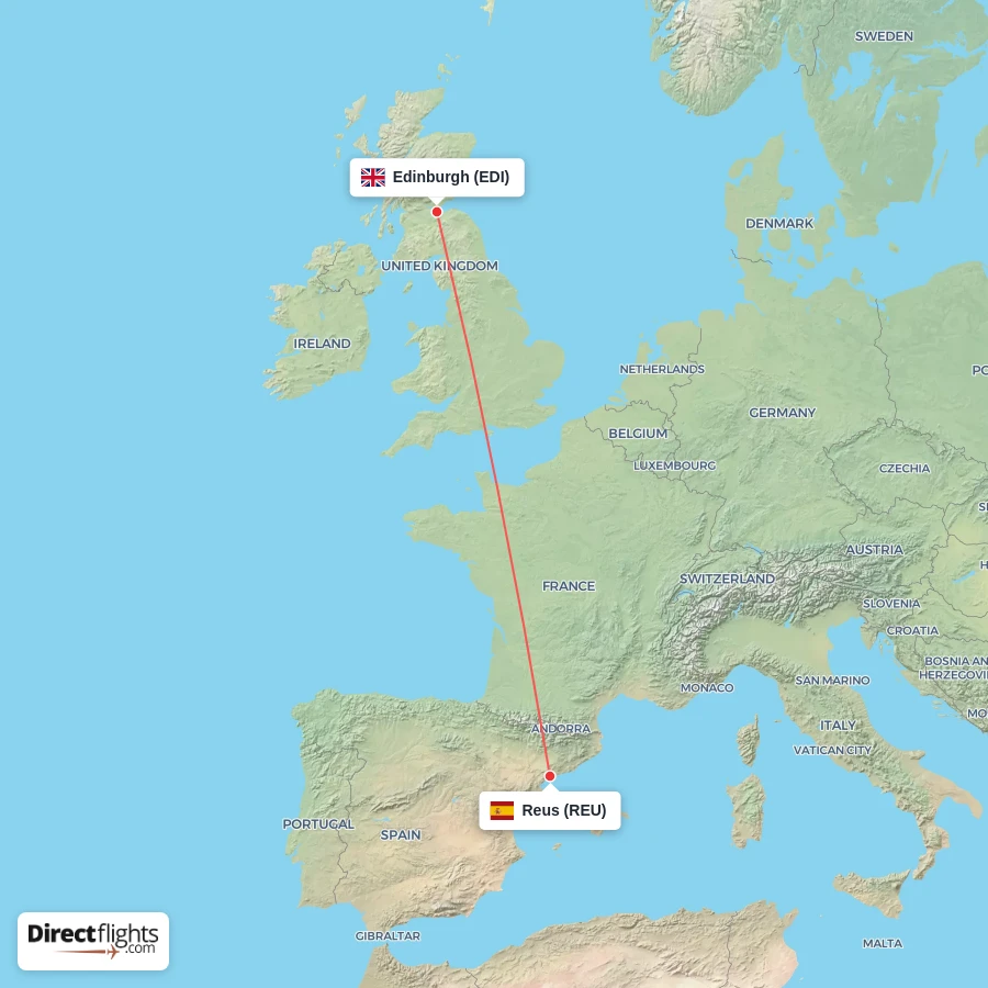 REU - EDI route map