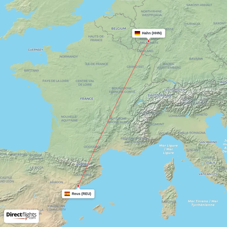 REU - HHN route map