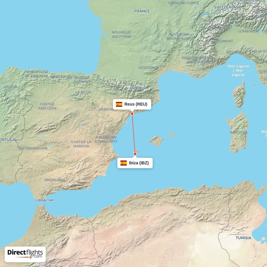 REU - IBZ route map