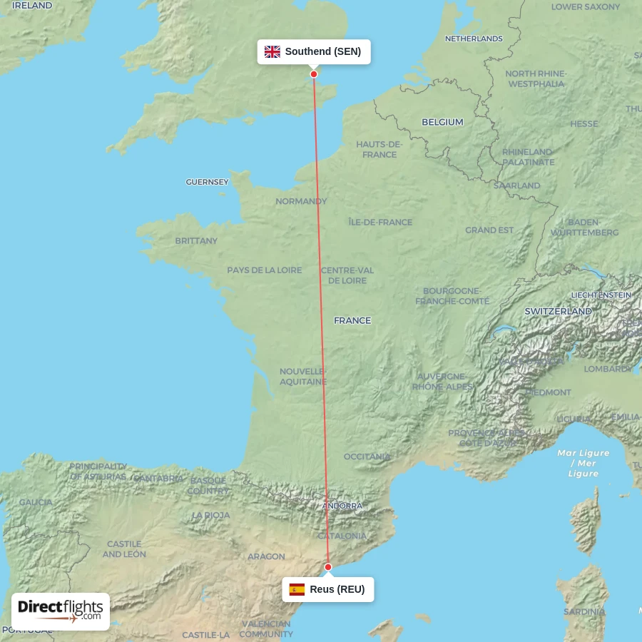 REU - SEN route map