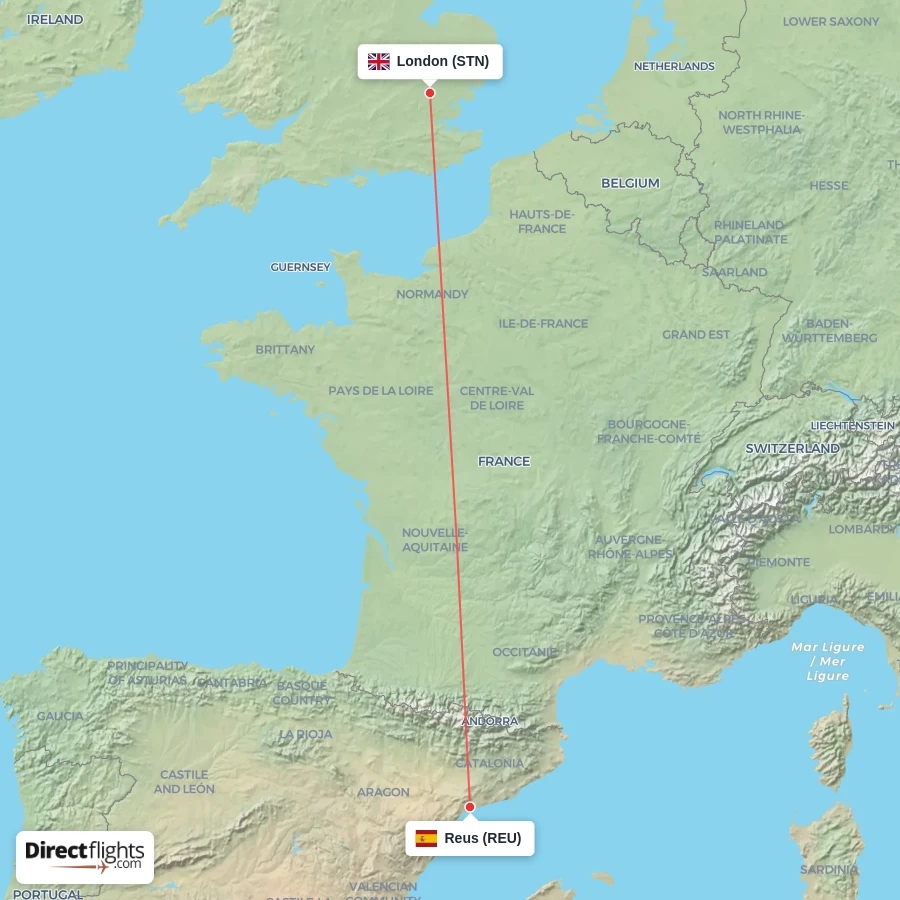 REU - STN route map