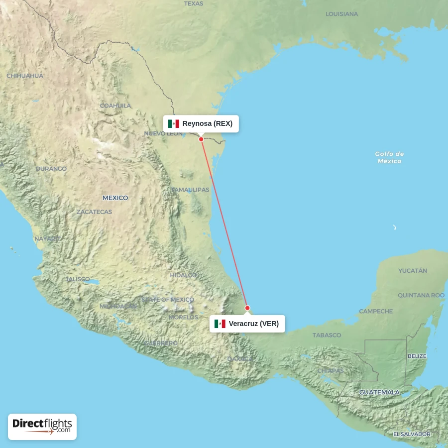 REX - VER route map