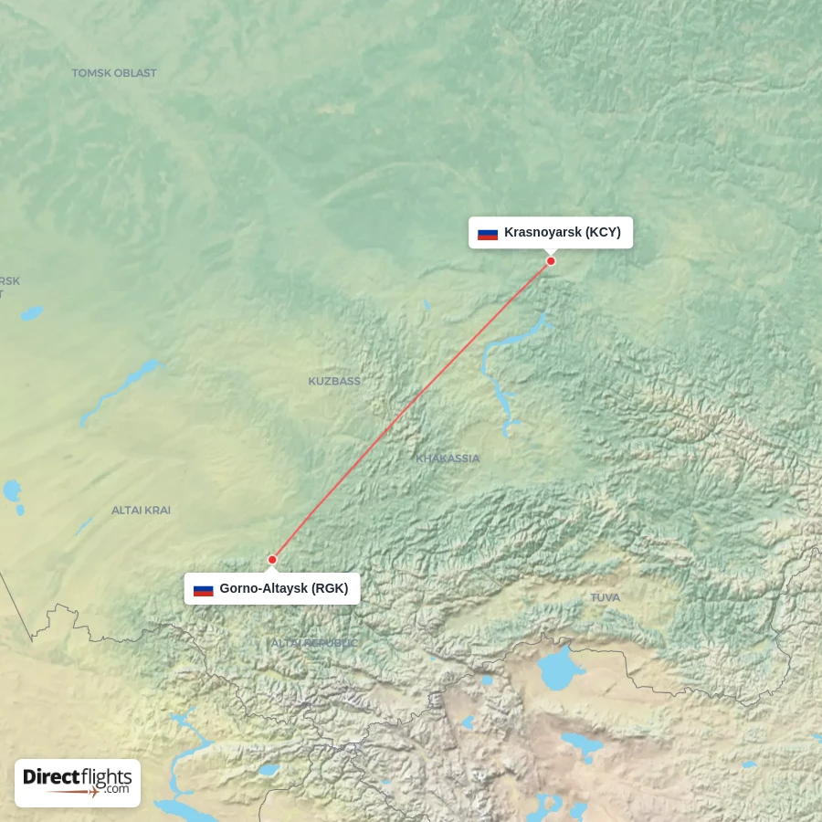 RGK - KCY route map