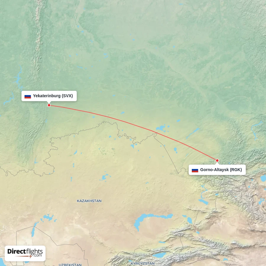 RGK - SVX route map