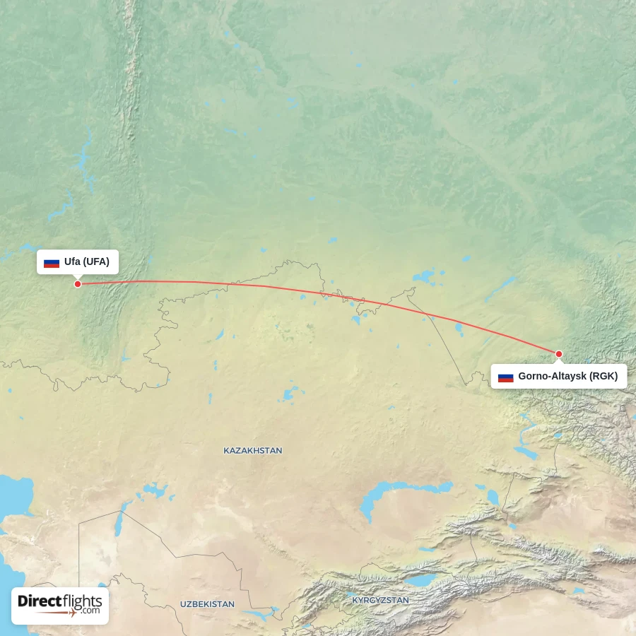 RGK - UFA route map