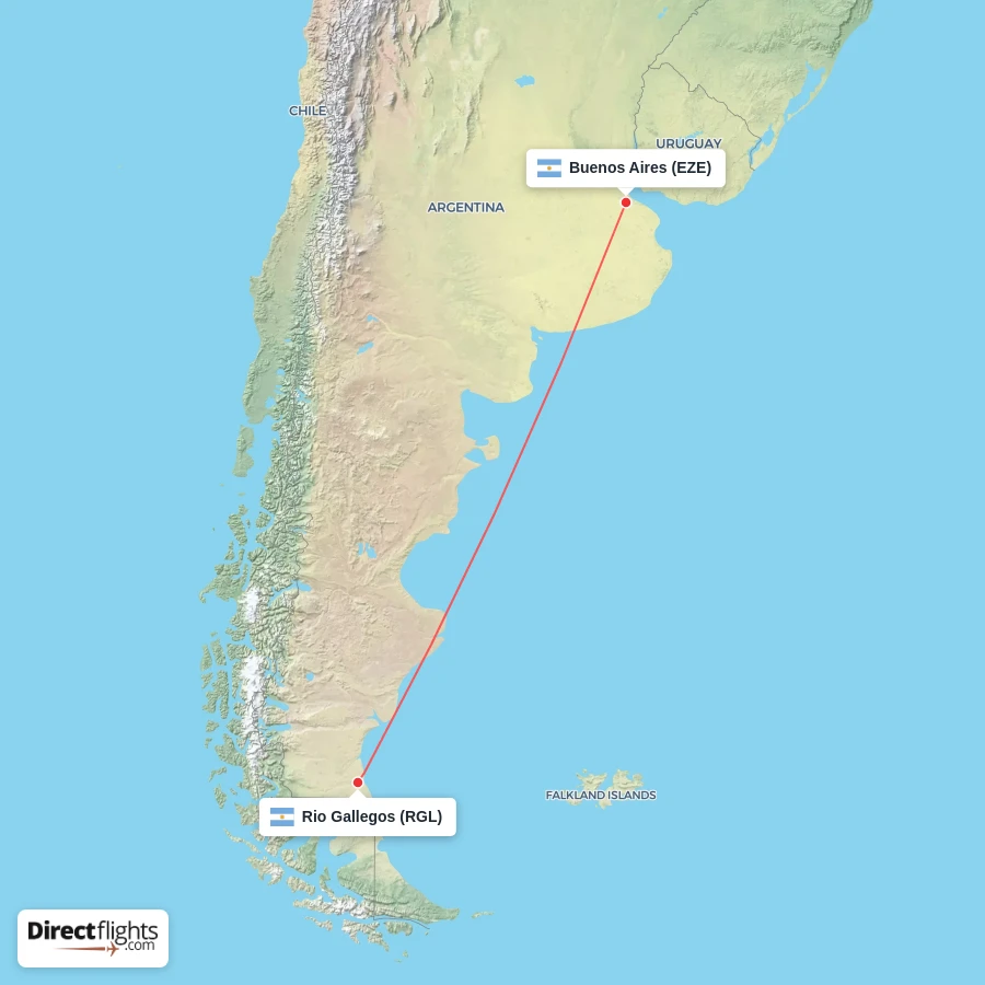 RGL - EZE route map