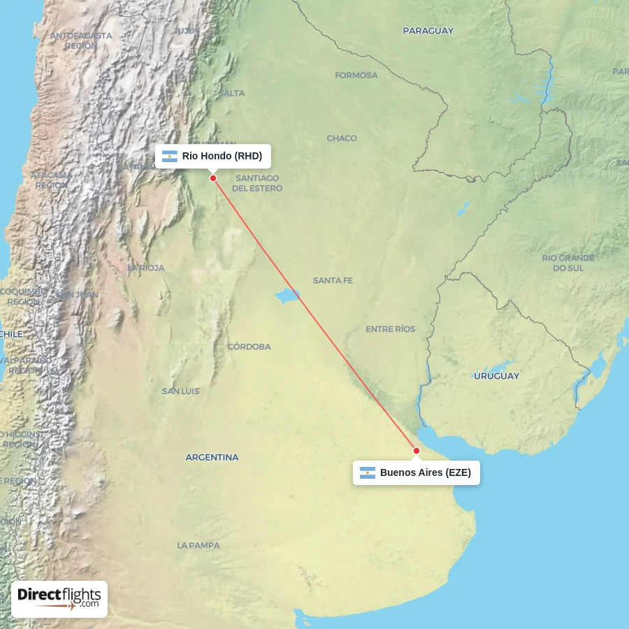 RHD - EZE route map