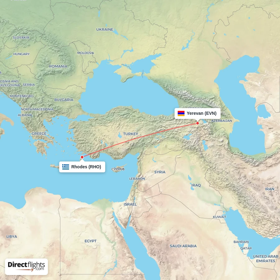 RHO - EVN route map