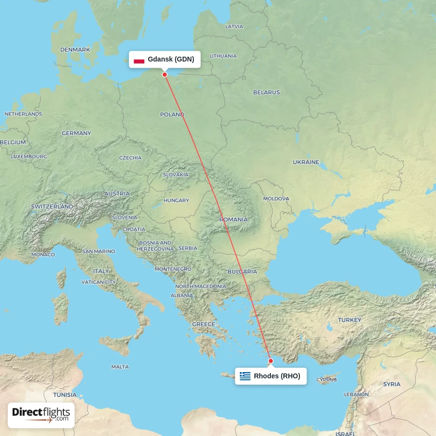 RHO - GDN route map