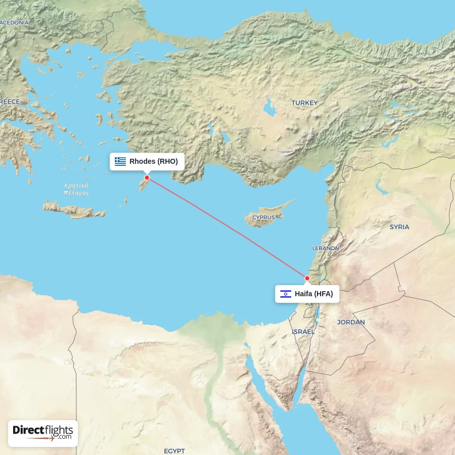 RHO - HFA route map