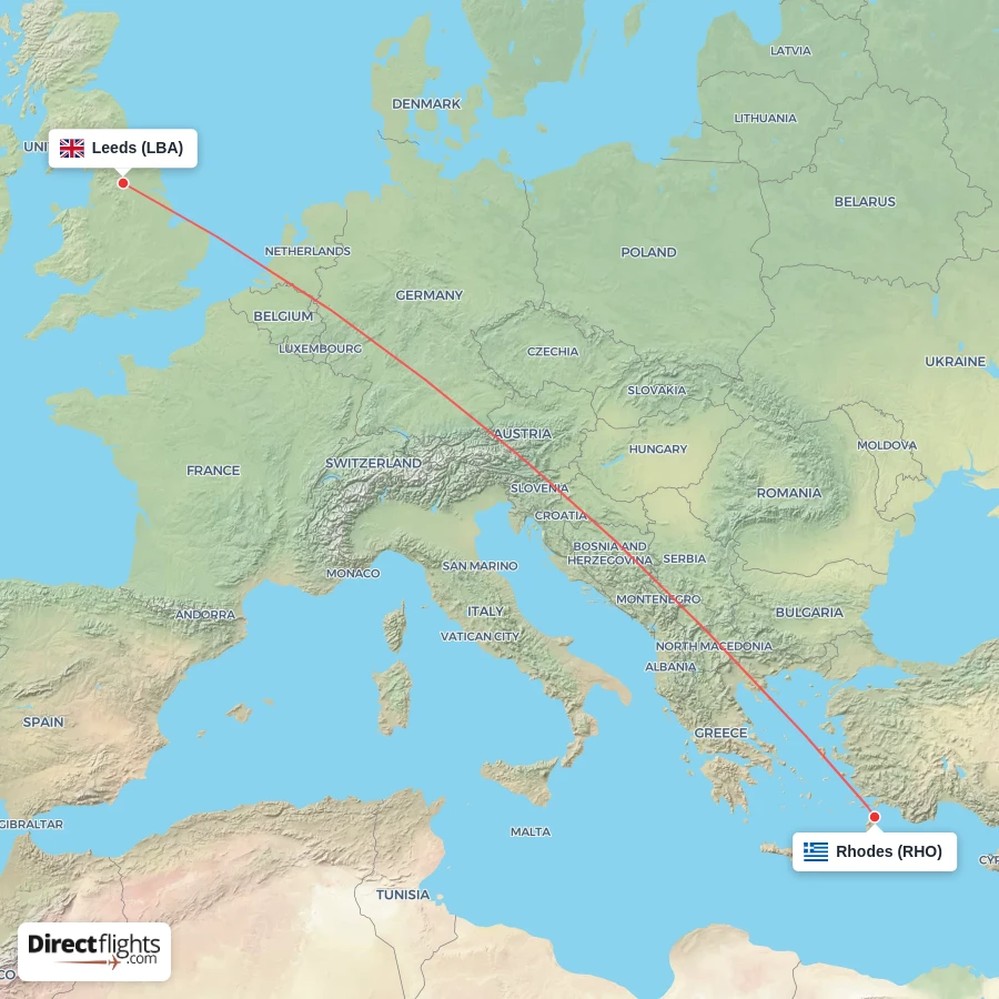 RHO - LBA route map