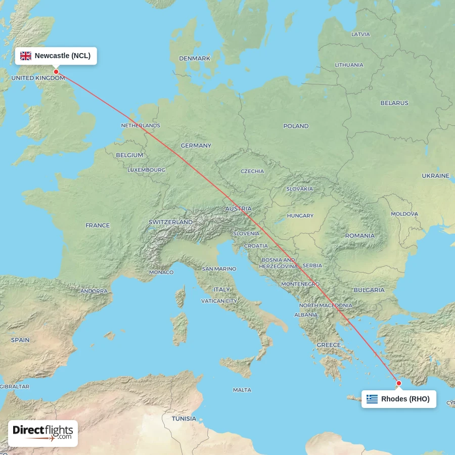 RHO - NCL route map