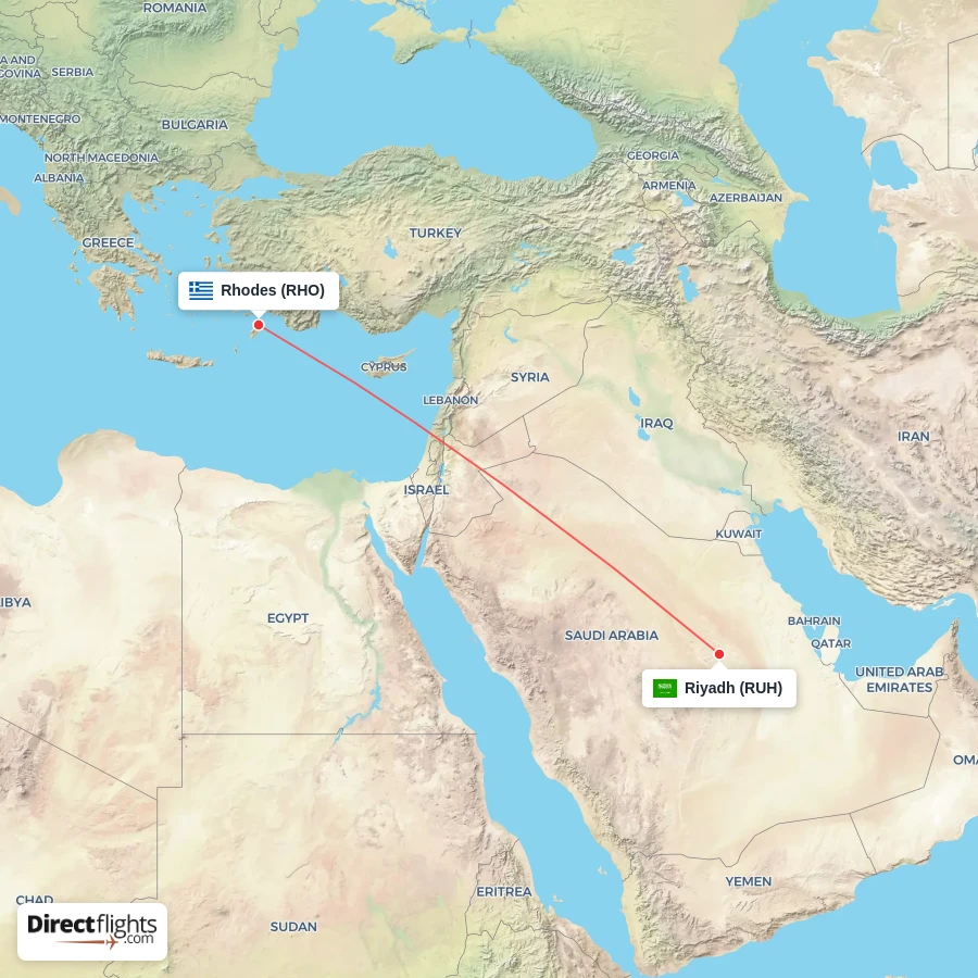RHO - RUH route map