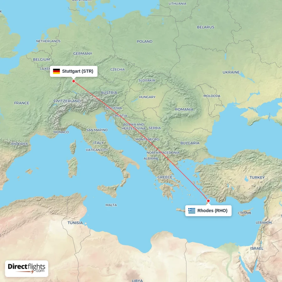 RHO - STR route map