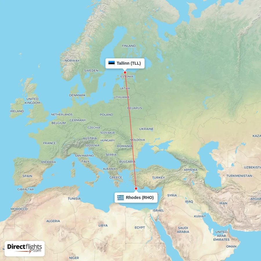 RHO - TLL route map