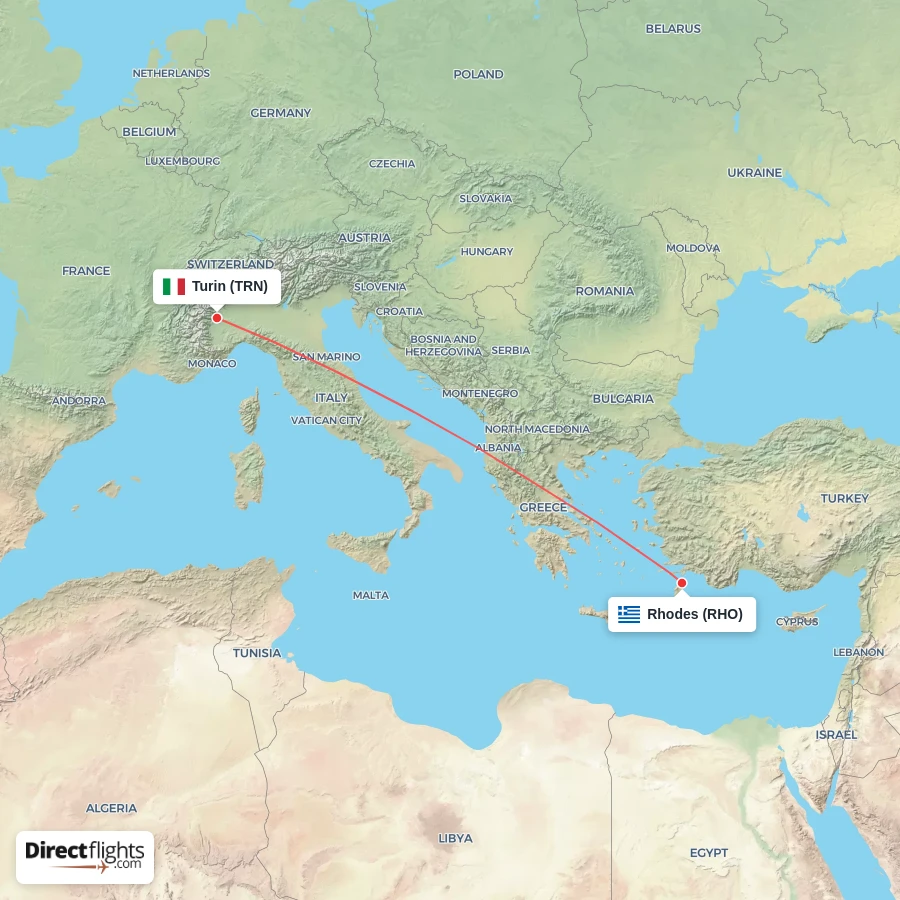 RHO - TRN route map