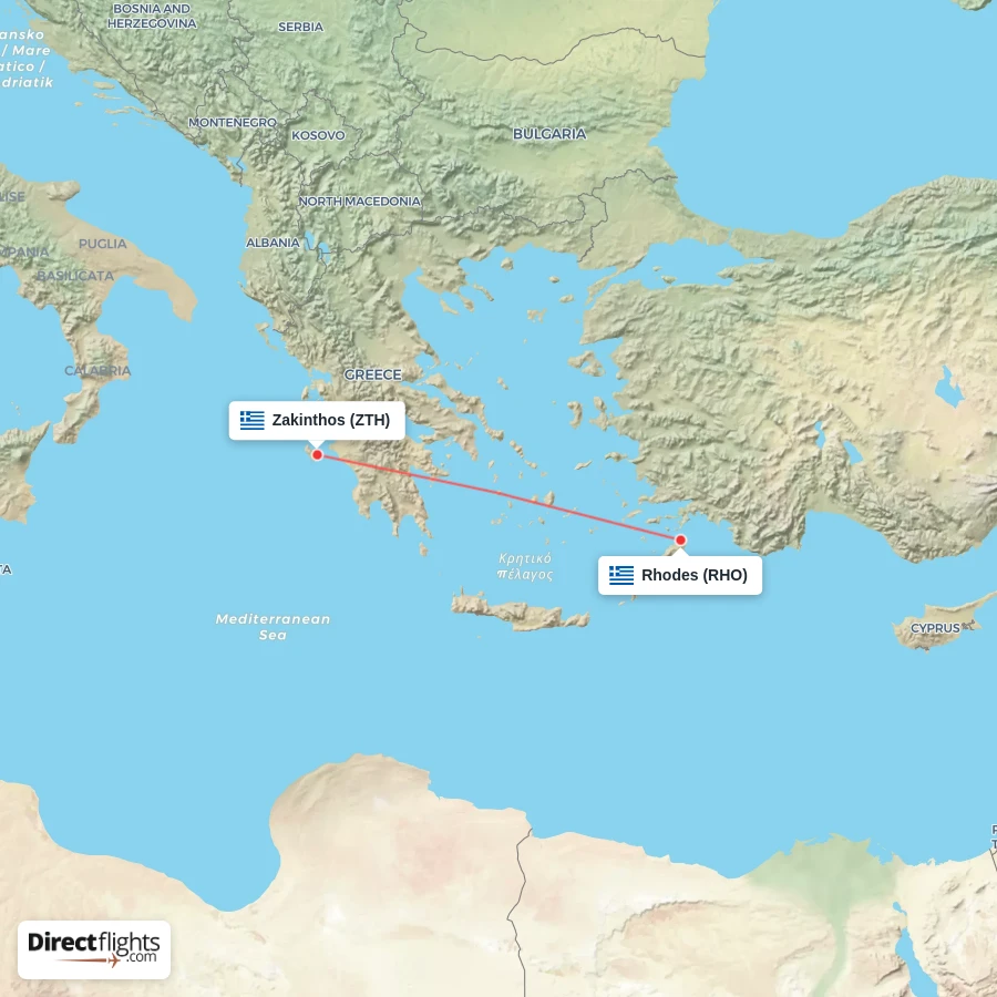 RHO - ZTH route map