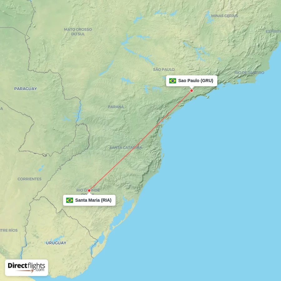 RIA - GRU route map