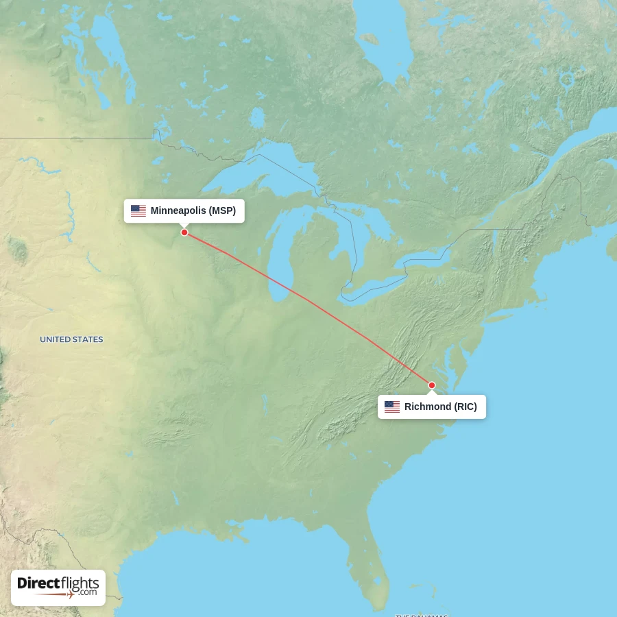RIC - MSP route map