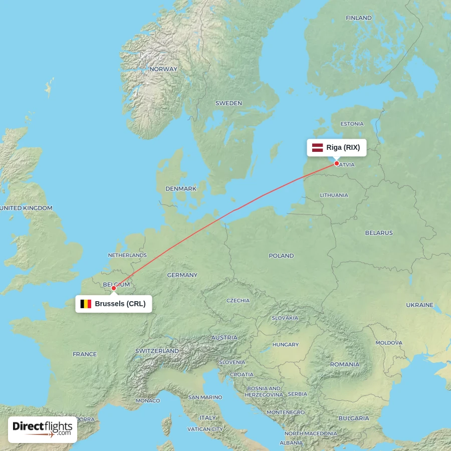 RIX - CRL route map