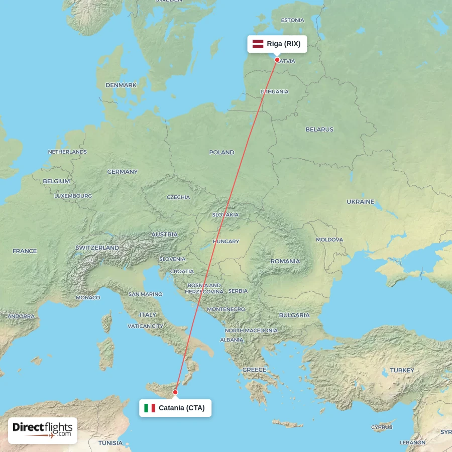 RIX - CTA route map