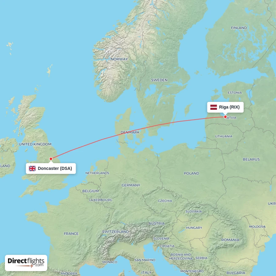 RIX - DSA route map