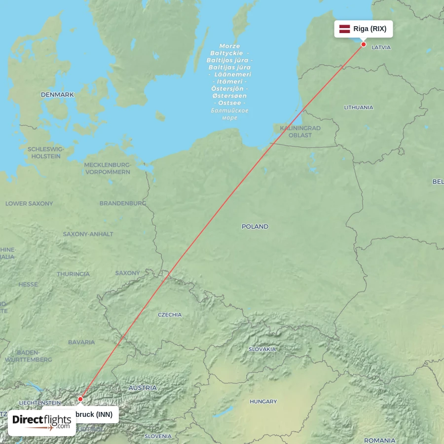 RIX - INN route map