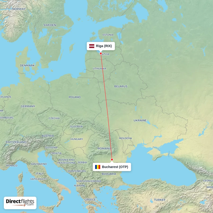 RIX - OTP route map