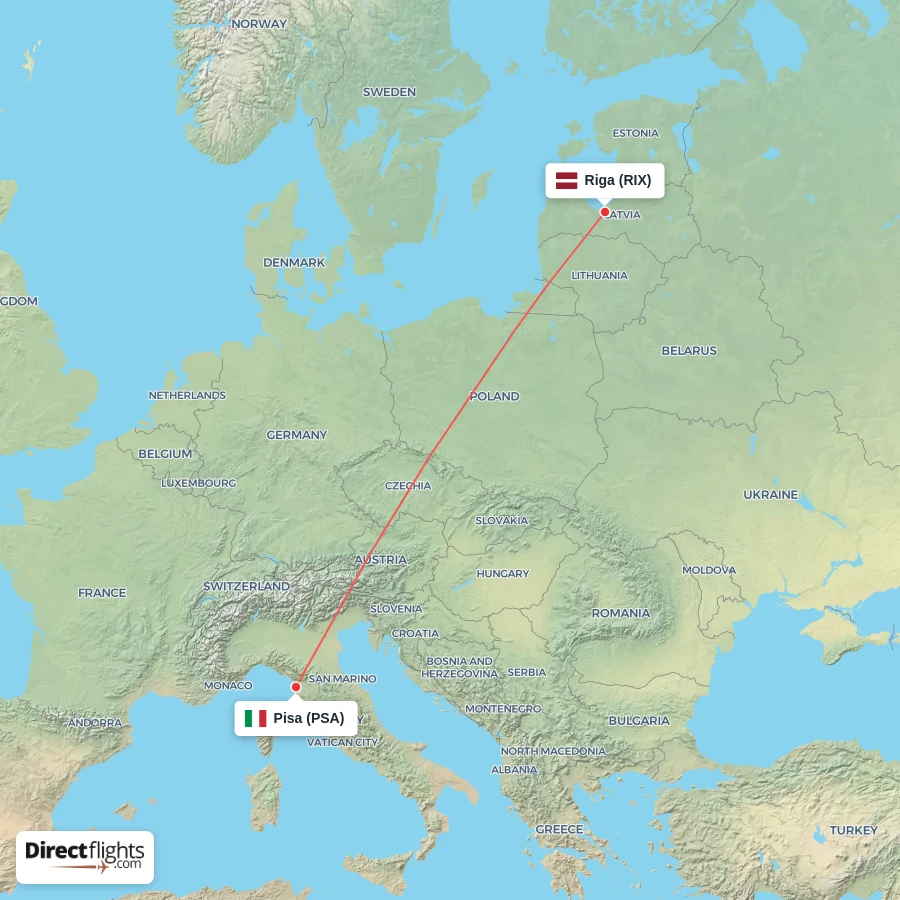 RIX - PSA route map