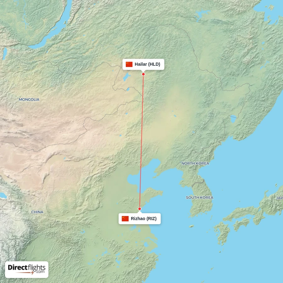 RIZ - HLD route map