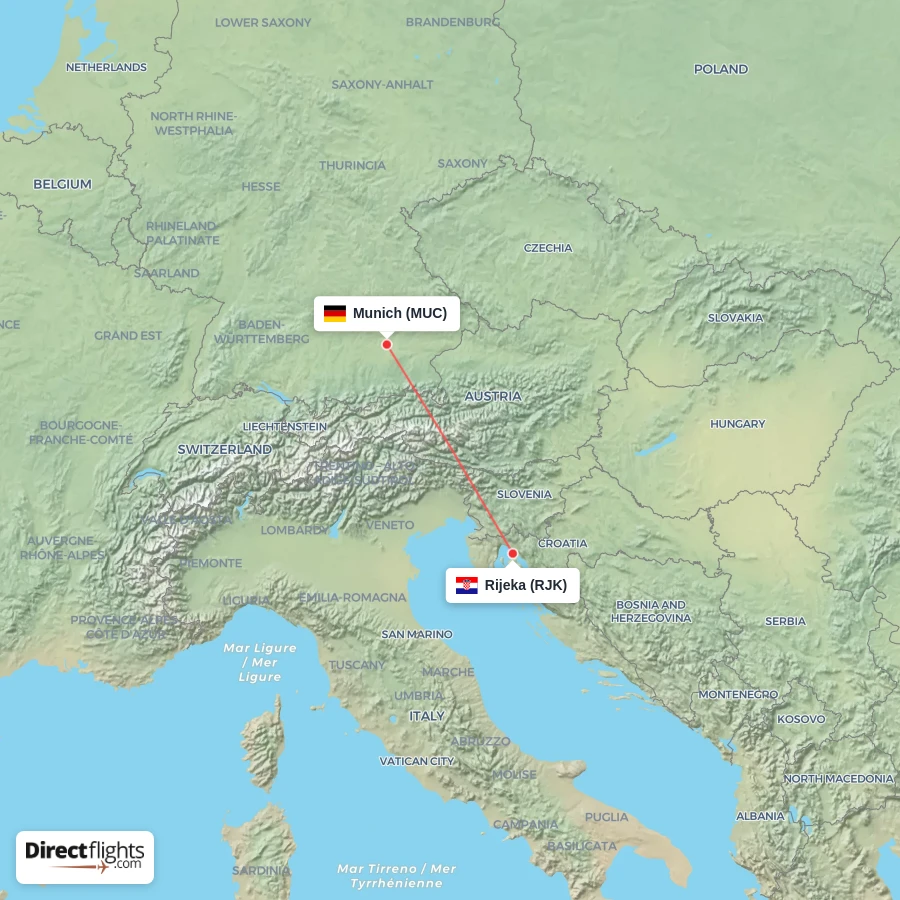 RJK - MUC route map