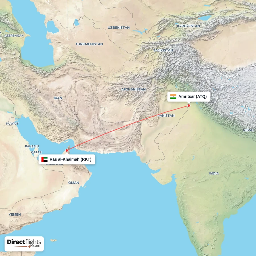 RKT - ATQ route map