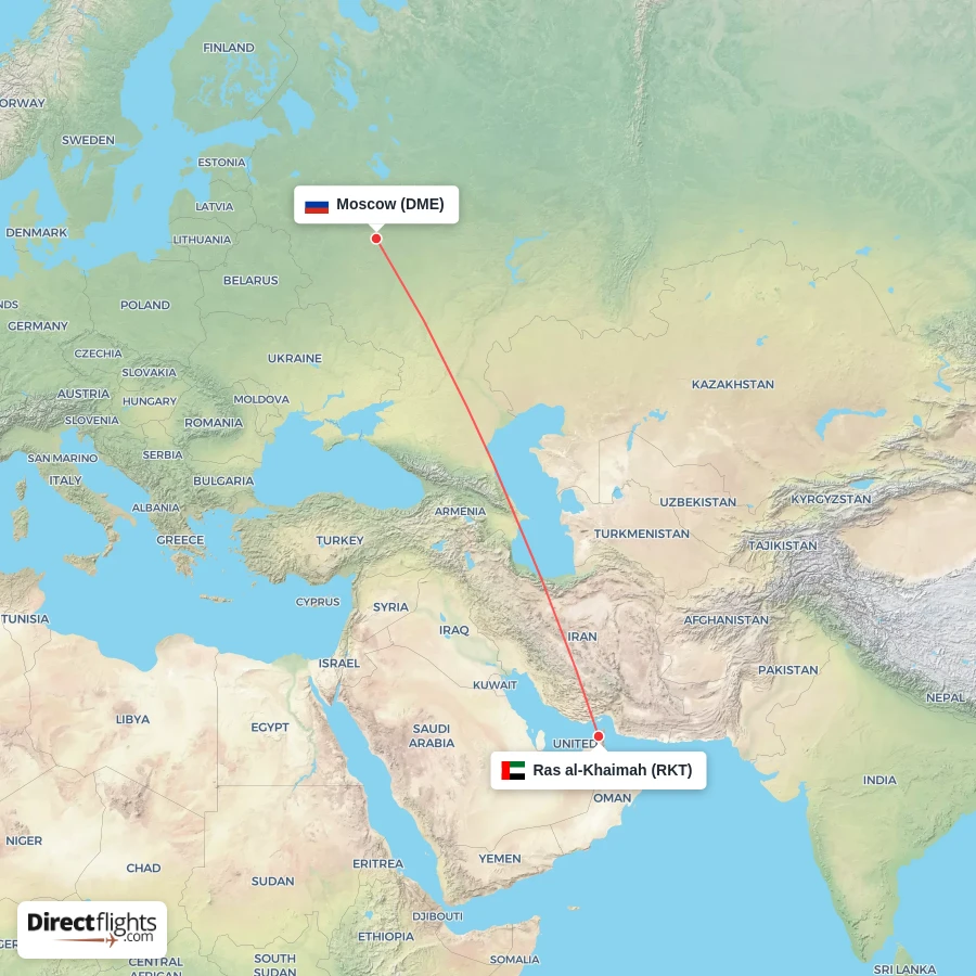 RKT - DME route map