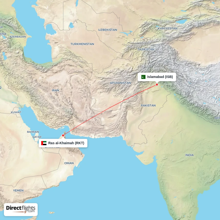 RKT - ISB route map