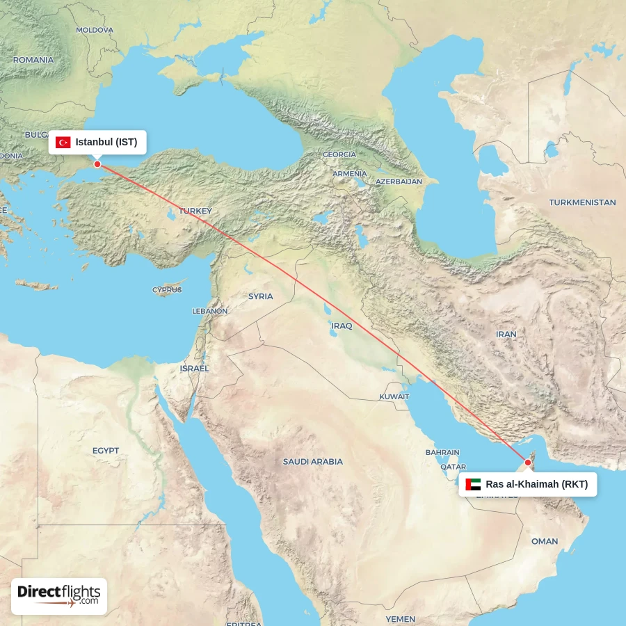 RKT - IST route map