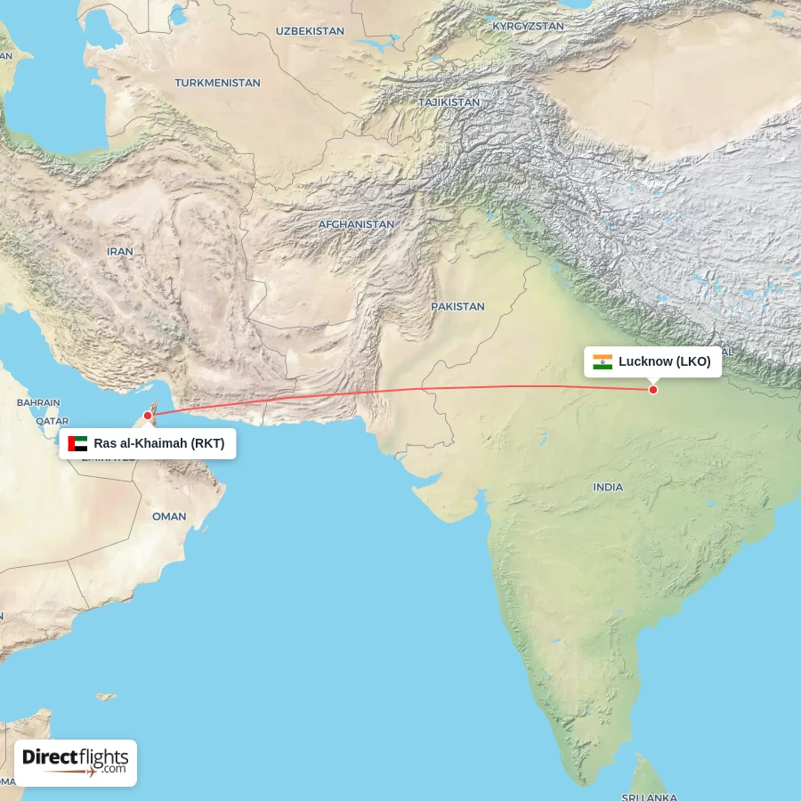 RKT - LKO route map