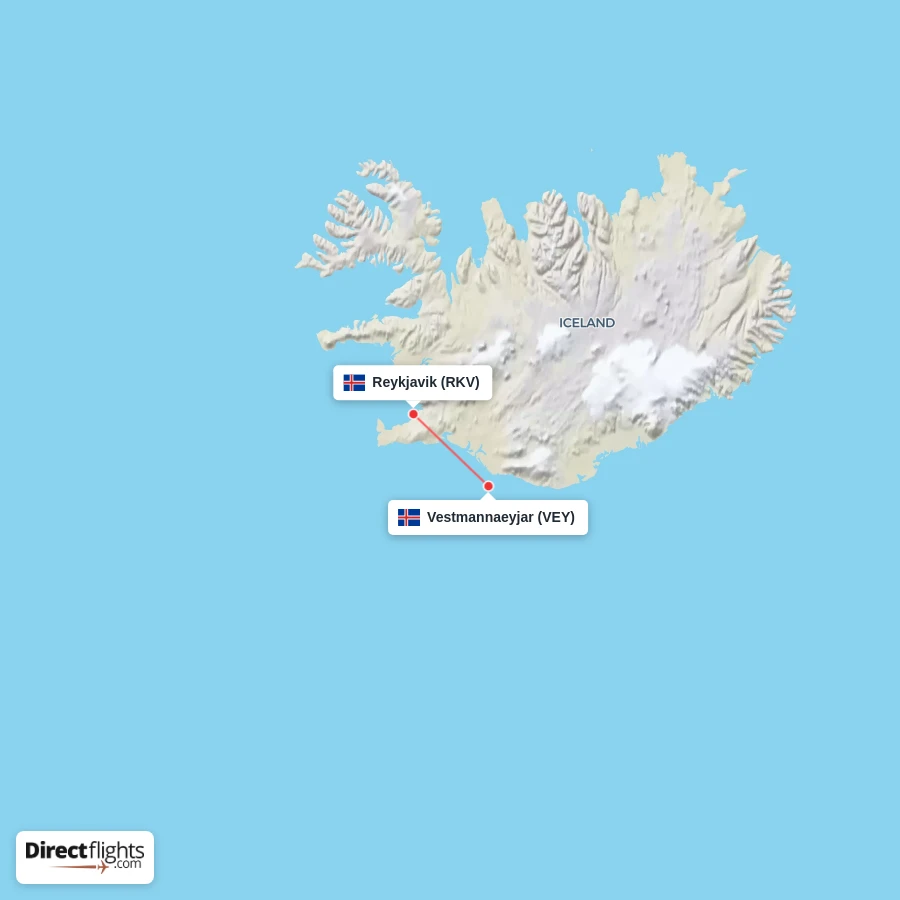 RKV - VEY route map