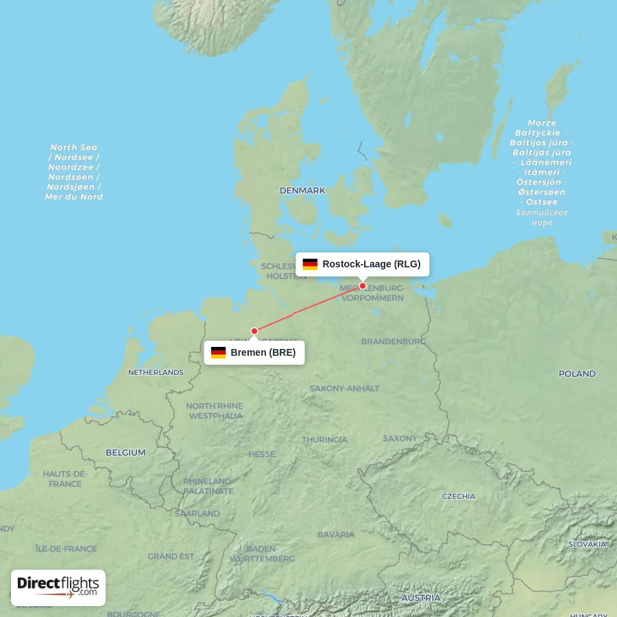 RLG - BRE route map