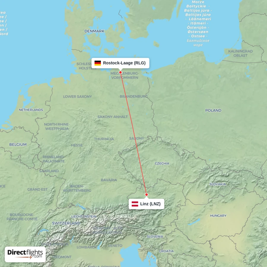 RLG - LNZ route map