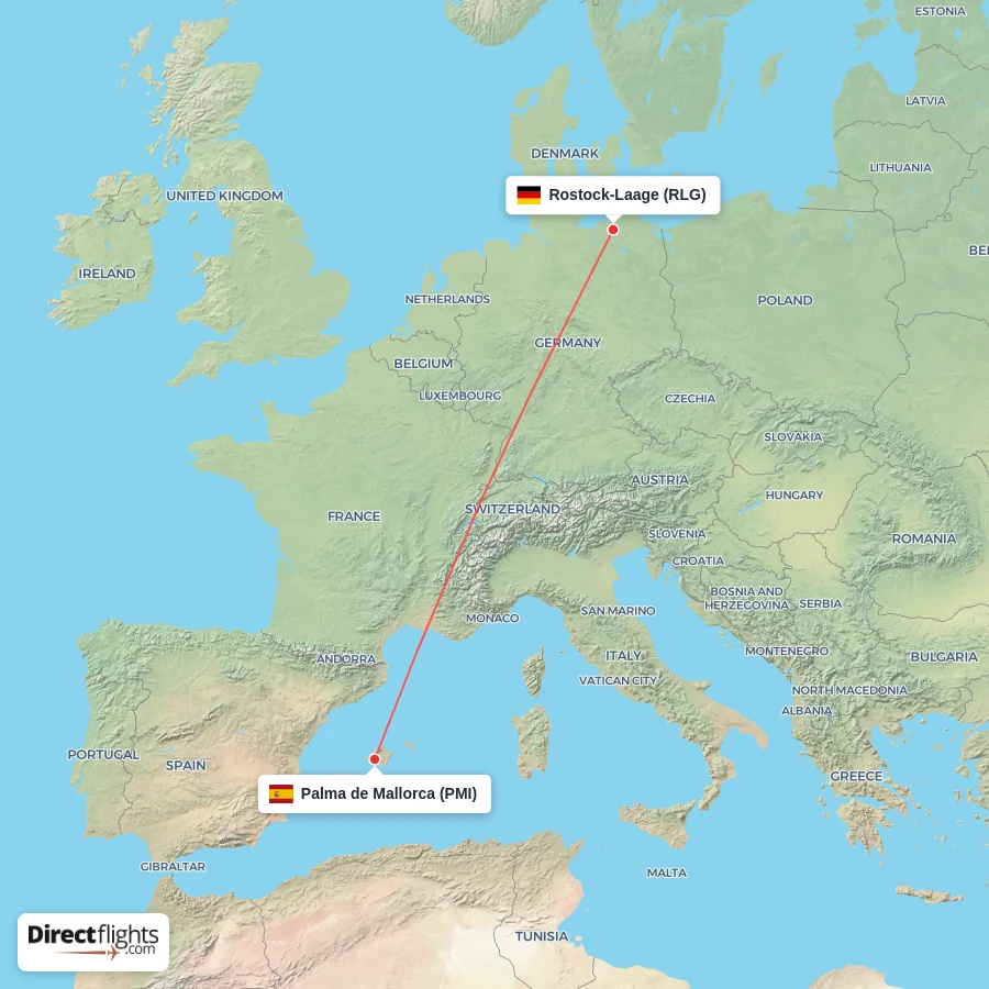 RLG - PMI route map