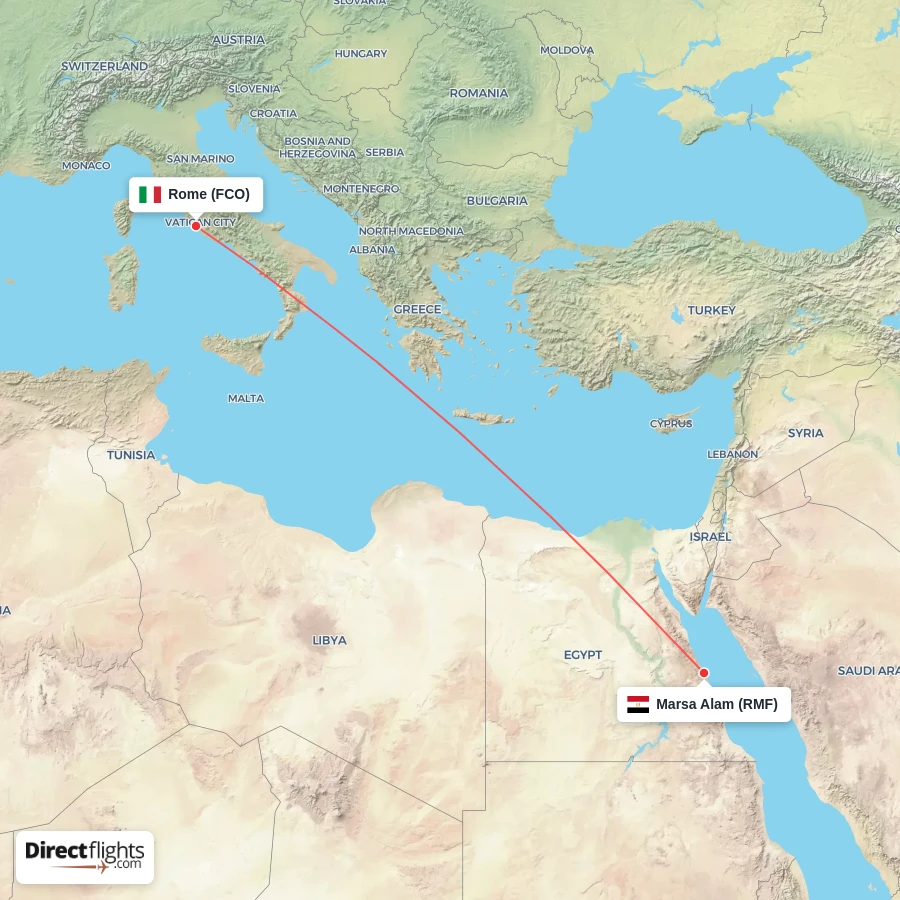 RMF - FCO route map