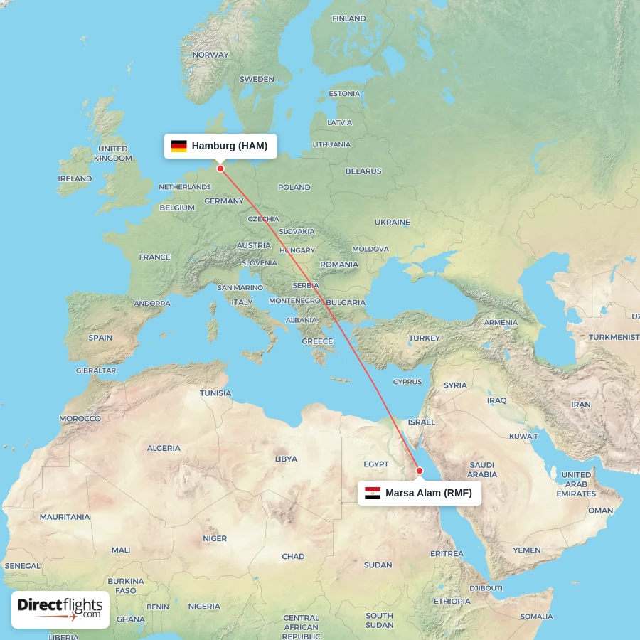 RMF - HAM route map